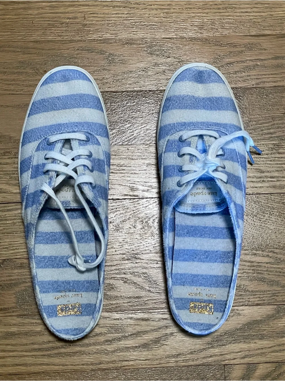 NWOT - Keds x Kate Spade Moxie Mule Terry Cloth Blue Striped Slip On Sneakers